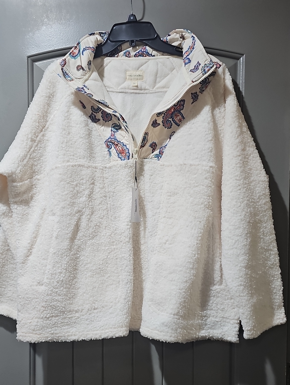 Vera Bradley Teddy Fleece Pullover Cream (WA)